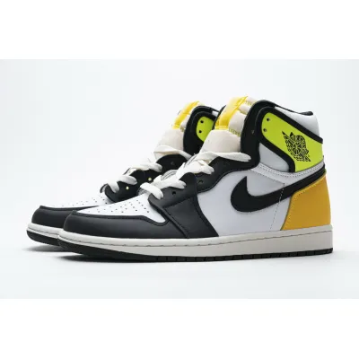 Perfectkicks Jordan 1 Retro High White Black Volt University Gold,555088-118 01