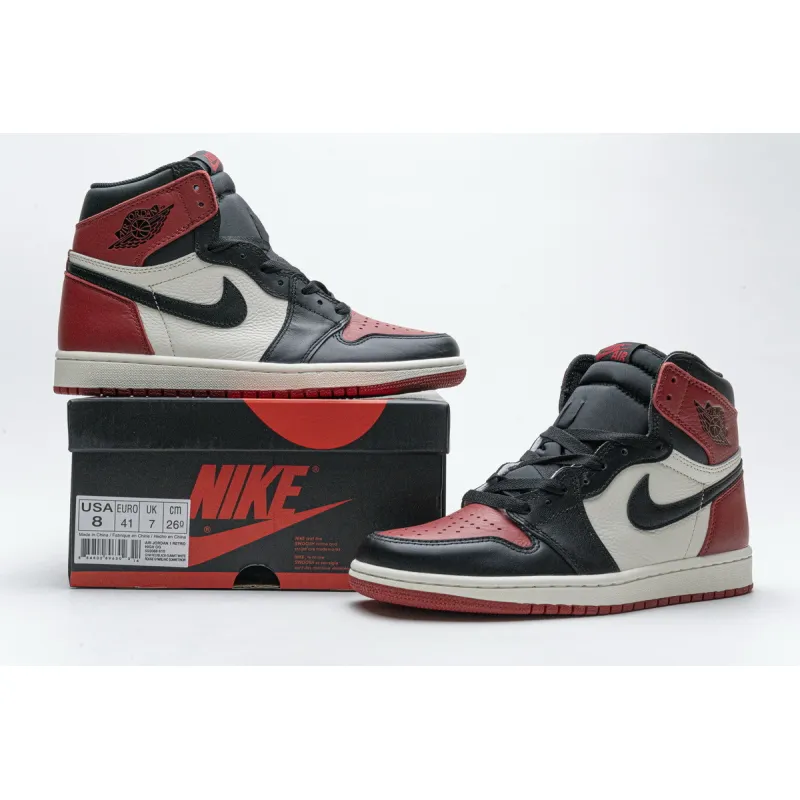 GET Jordan 1 Retro High Bred Toe,555088-610