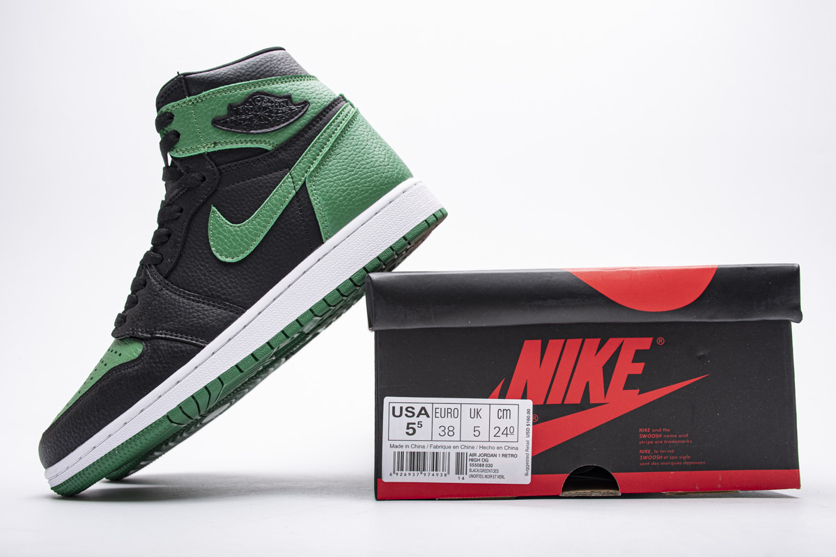  GET Jordan 1 Retro High Pine Green Black,555088-030