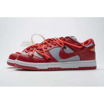 GET SB Dunk Low Off-White University Red,CT0856-600 01