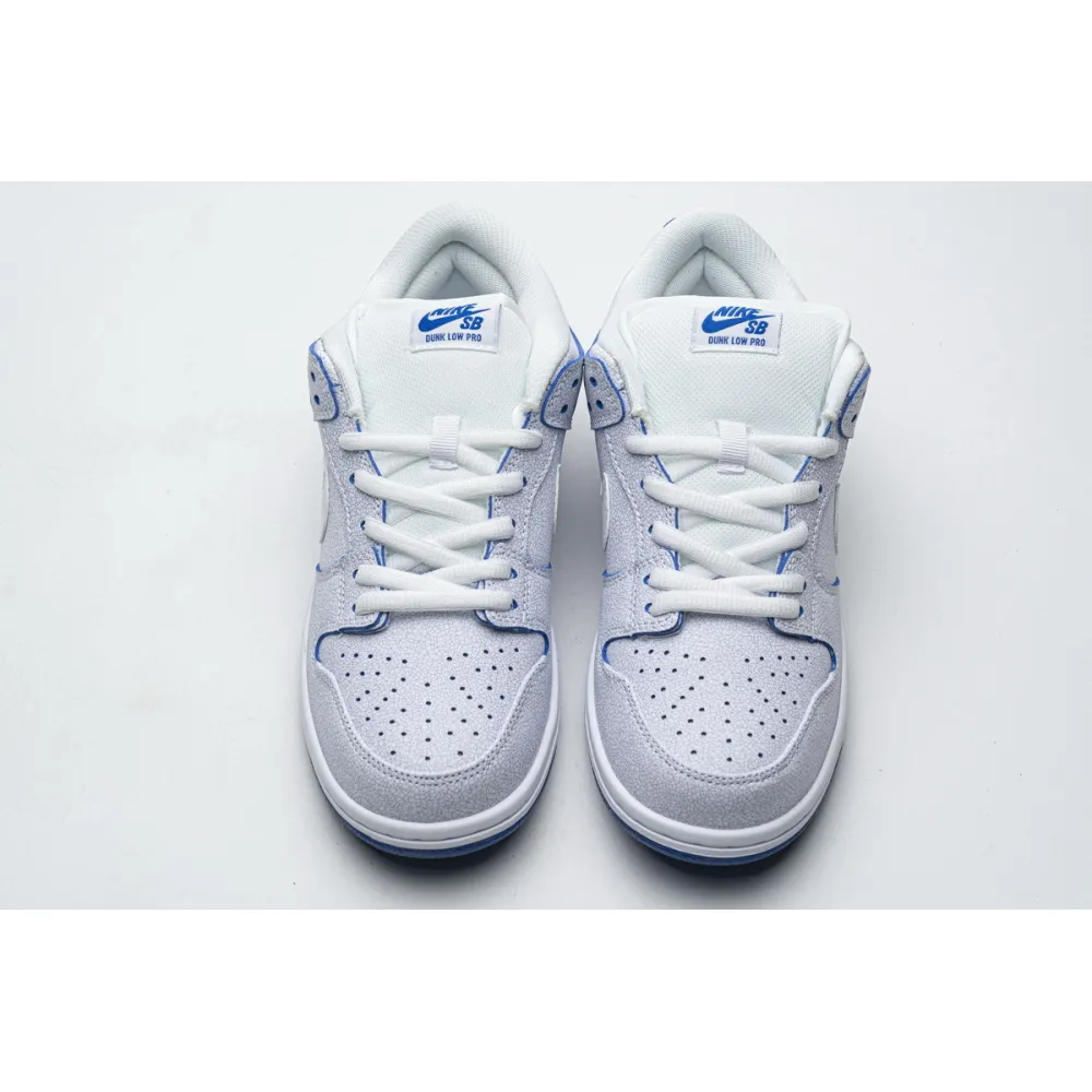 GET SB Dunk Low Premium White Game Royal,CJ6884-100