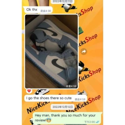 【BF 50% OFF】Perfectkicks Jordan 1 Retro High White University Blue Black,555088-134 02