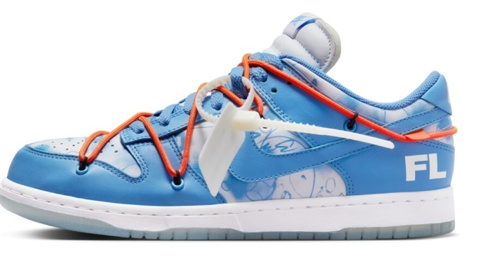 PK SB Dunk Low Off-White Futura Blue, DD0856-403