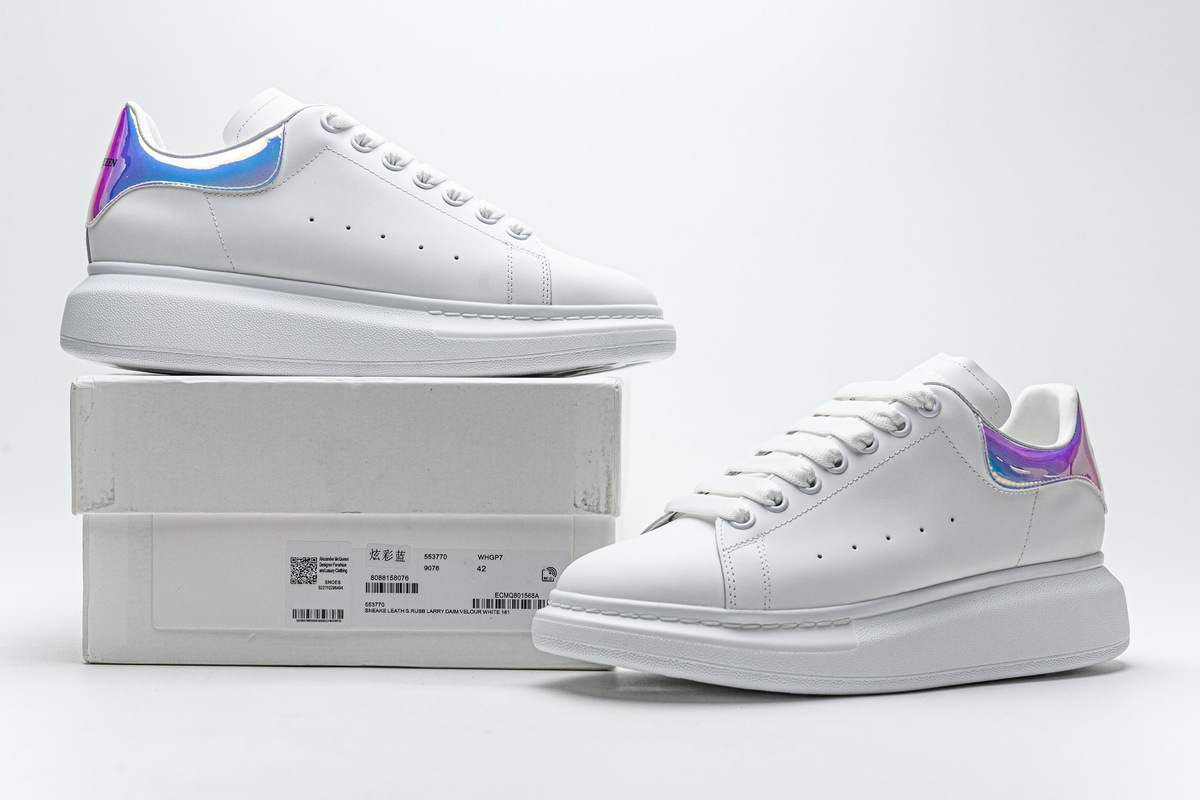  Perfectkicks Alexander McQueen Sneaker White Blue，553770 9076