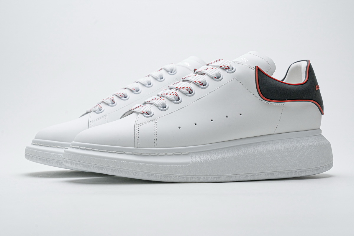  Perfectkicks Alexander McQueen Sneaker White Black Red，553770 9076