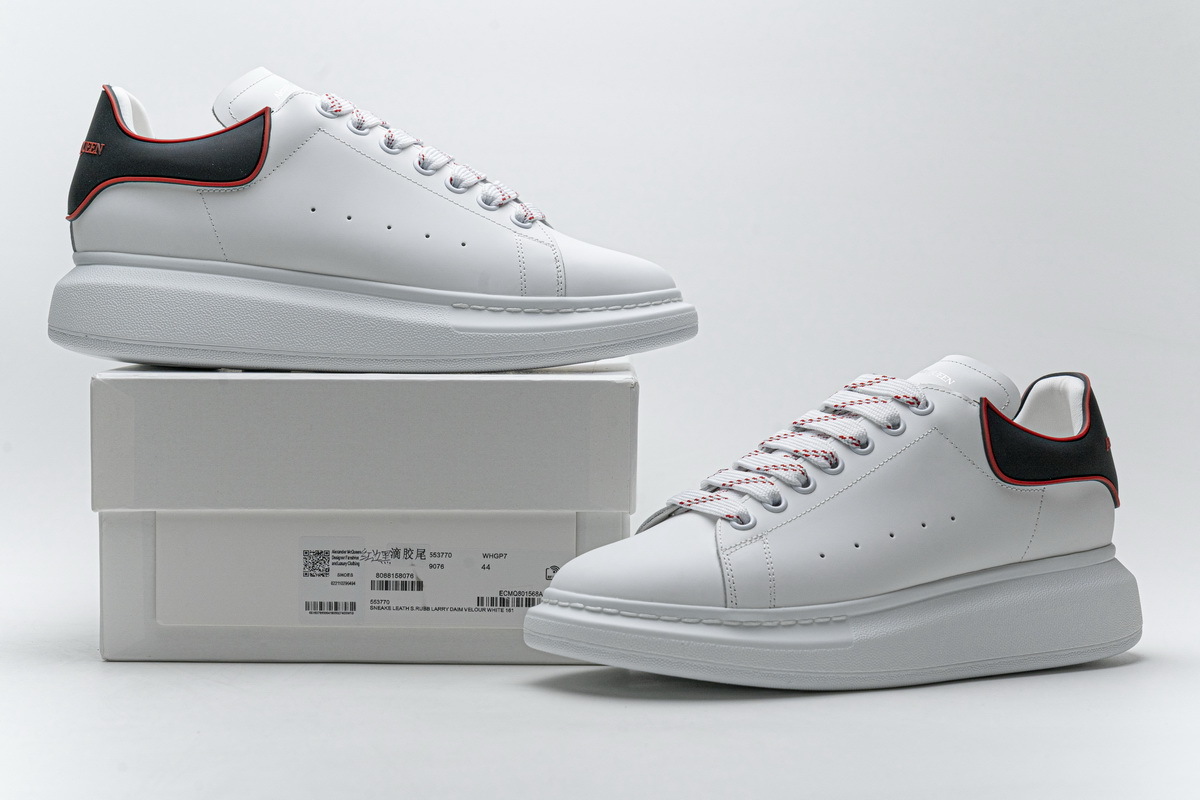  Perfectkicks Alexander McQueen Sneaker White Black Red，553770 9076
