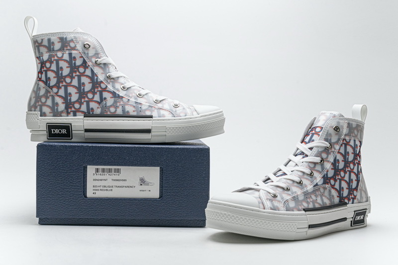  Perfectkicks Dior B23 High Top Red Blue Oblique