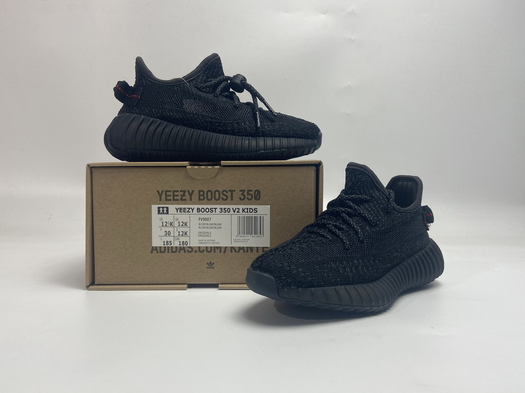  GET Yeezy Boost 350 V2 Black Reflective,FU9007 KIDS
