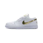 GET Jordan 1 Low White Metallic Gold, CZ4776-100