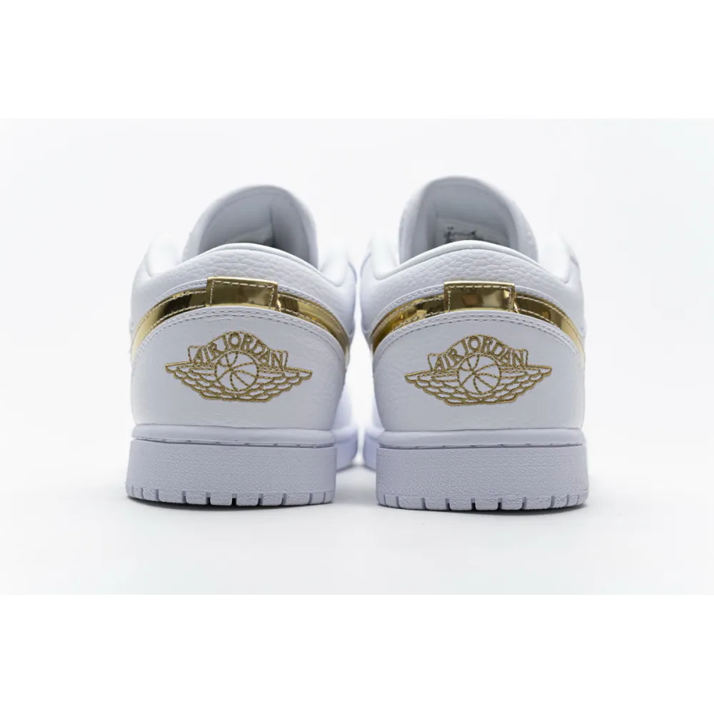 GET Jordan 1 Low White Metallic Gold, CZ4776-100