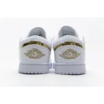 GET Jordan 1 Low White Metallic Gold, CZ4776-100