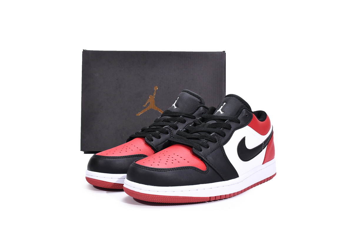  GET Jordan 1 Low Bred Toe,553558-612