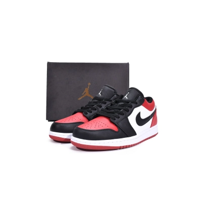 GET Jordan 1 Low Bred Toe,553558-612 02