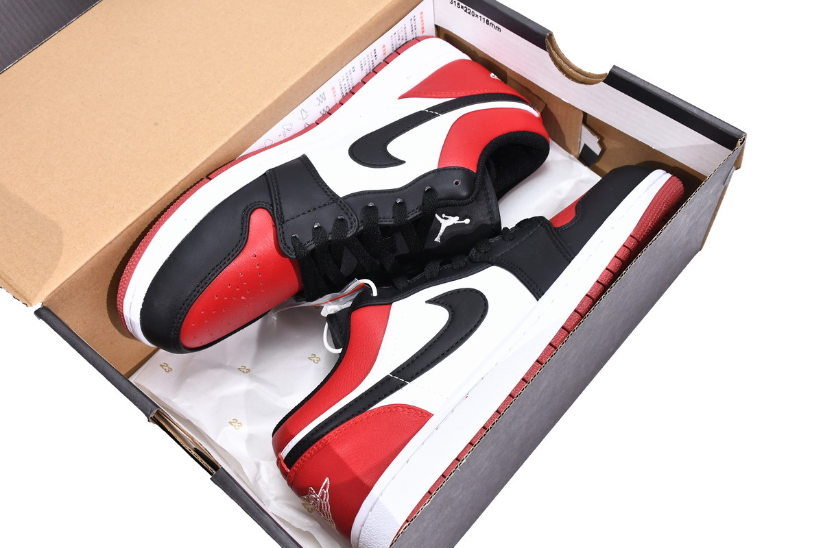  GET Jordan 1 Low Bred Toe,553558-612