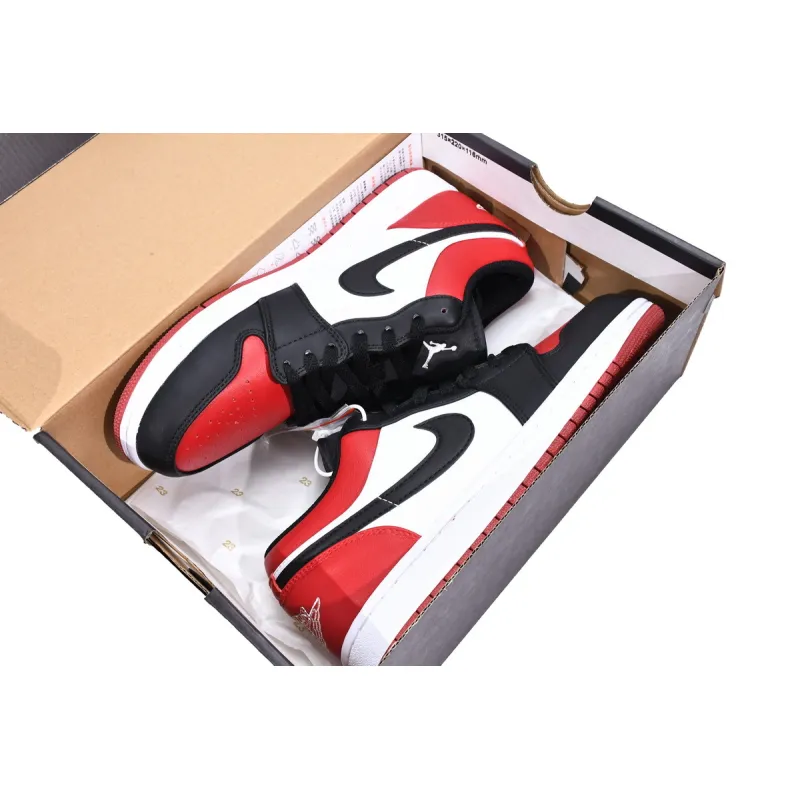 GET Jordan 1 Low Bred Toe,553558-612