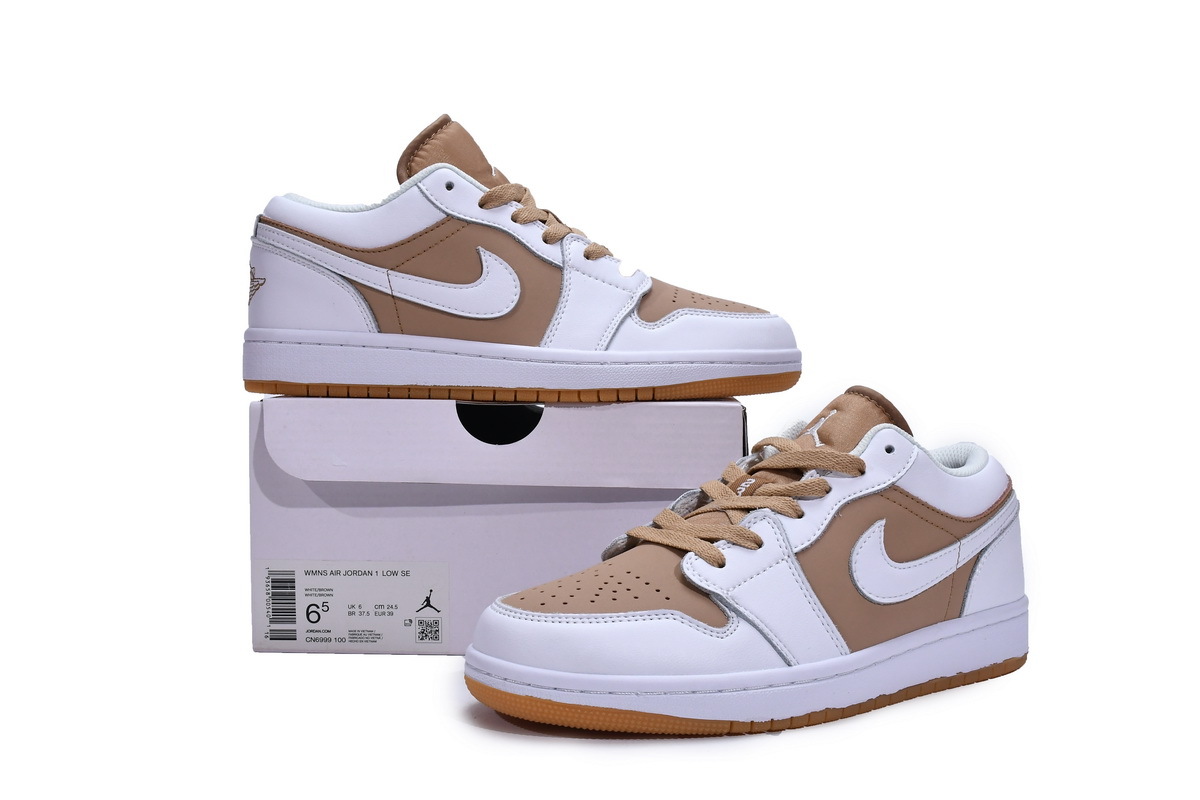  GET Jordan 1 Low White Brown,CN6999-100
