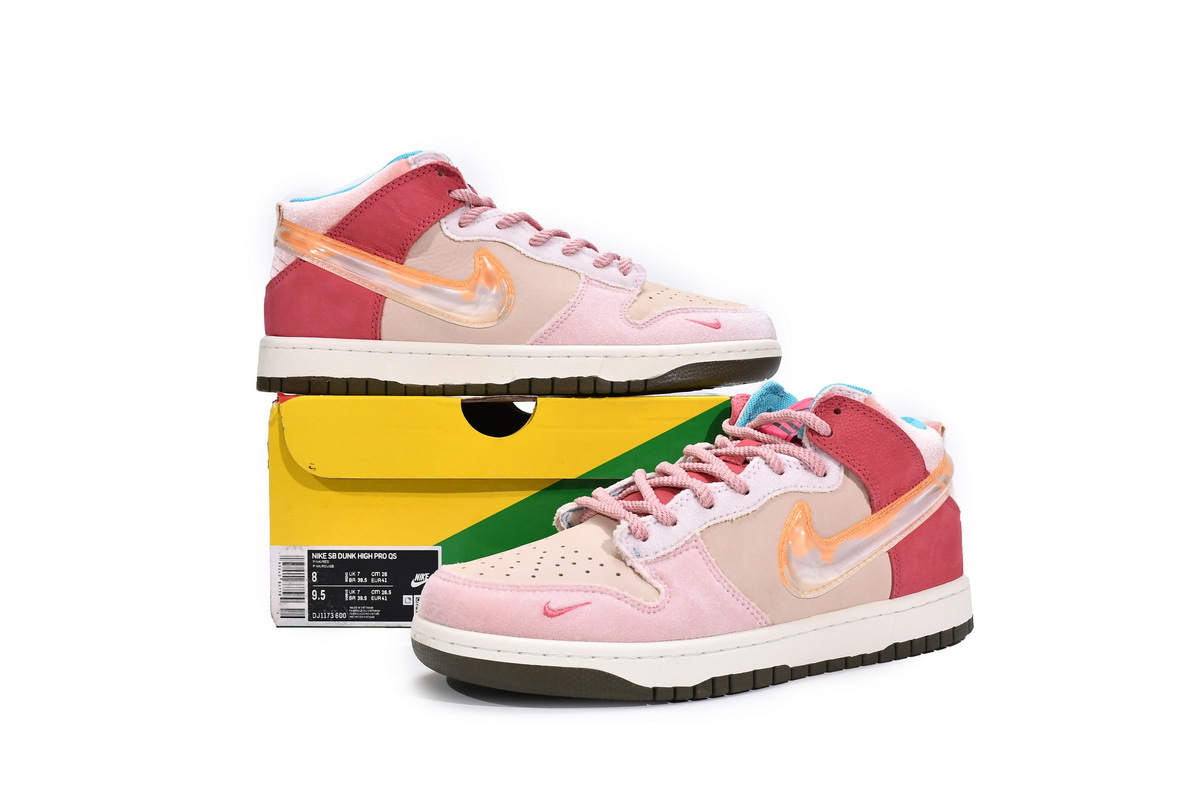  Perfectkicks Dunk SB Mid Social Status Free Lunch Strawberry Milk DJ1173-600