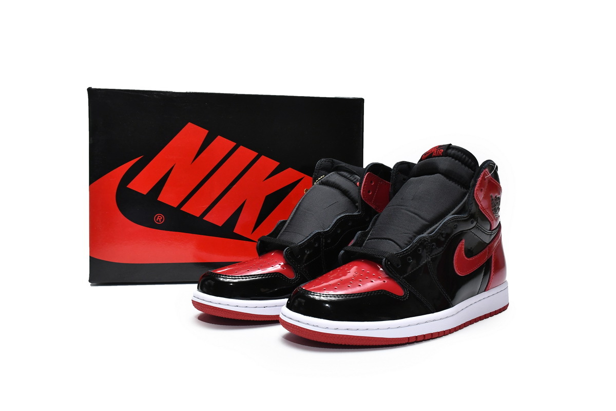  GET Jordan 1 Retro High OG Patent Bred,555088-063