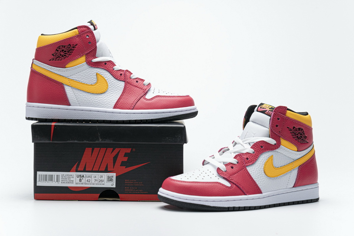  GET Jordan 1 Retro High OG Light Fusion Red,555088-603
