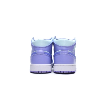  GET Jordan 1 Mid Purple Aqua,554724-500 02