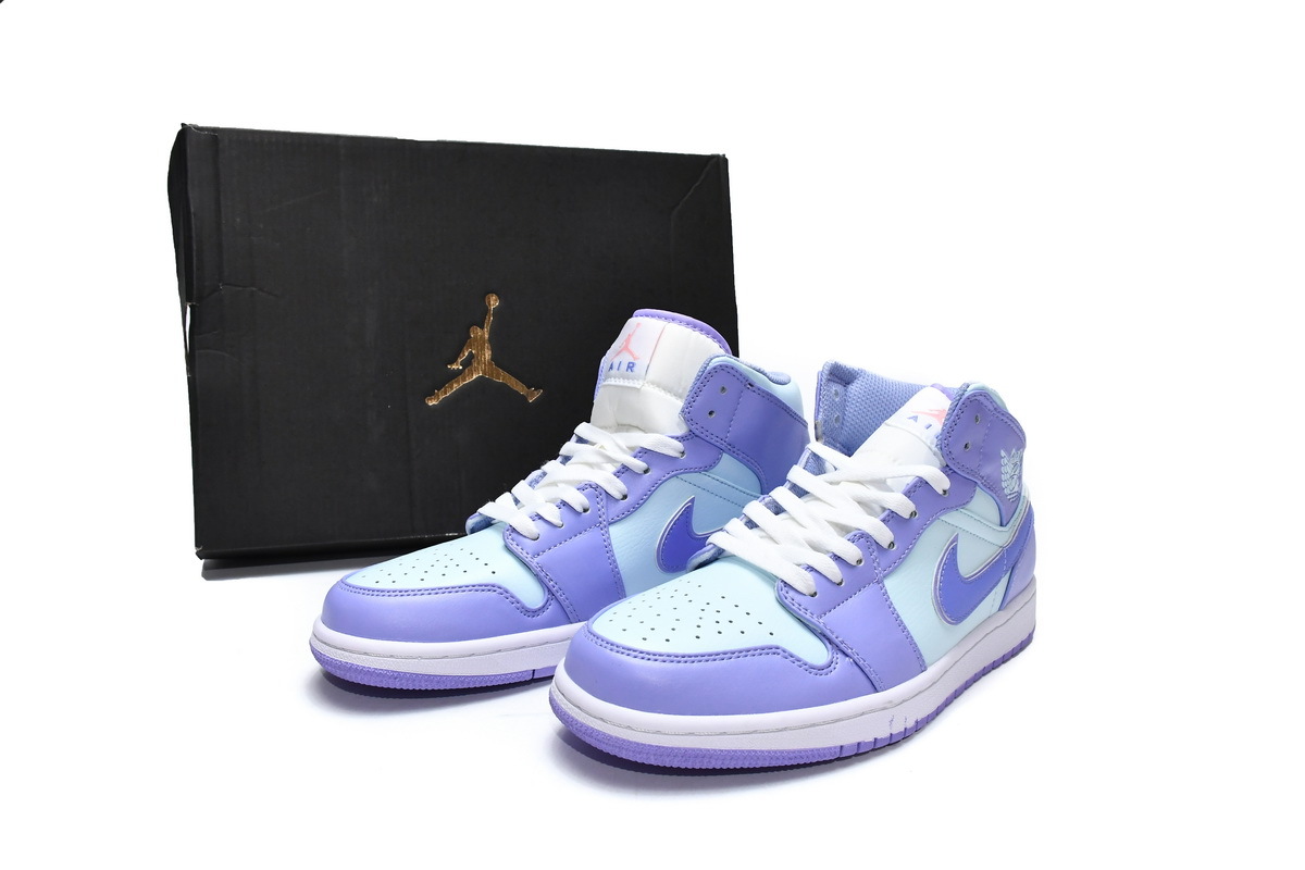  GET Jordan 1 Mid Purple Aqua,554724-500