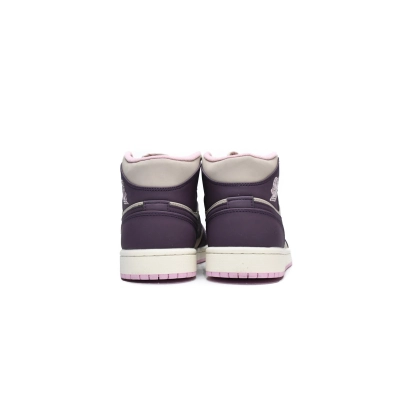  GET Jordan 1 Mid Pro Purple Desert Sand (GS),555112-500 02