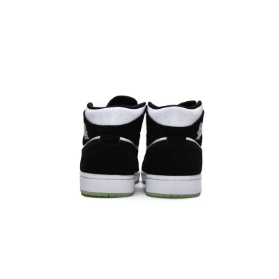  GET Jordan 1 Mid White Black Teal Tint (GS),BQ6931-103 02