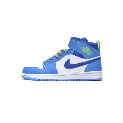  GET Jordan 1 Mid Sprite Blue (GS),DA8010-400 01
