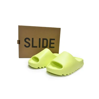 GET Yeezy Slide Glow Green,GX6138 01