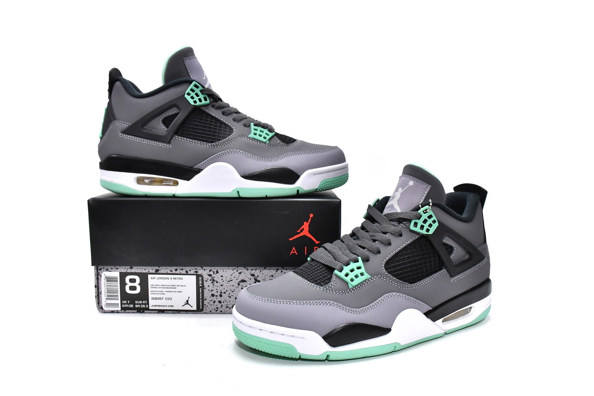  Perfectkicks Jordan 4 Retro Green Glow,308497-033
