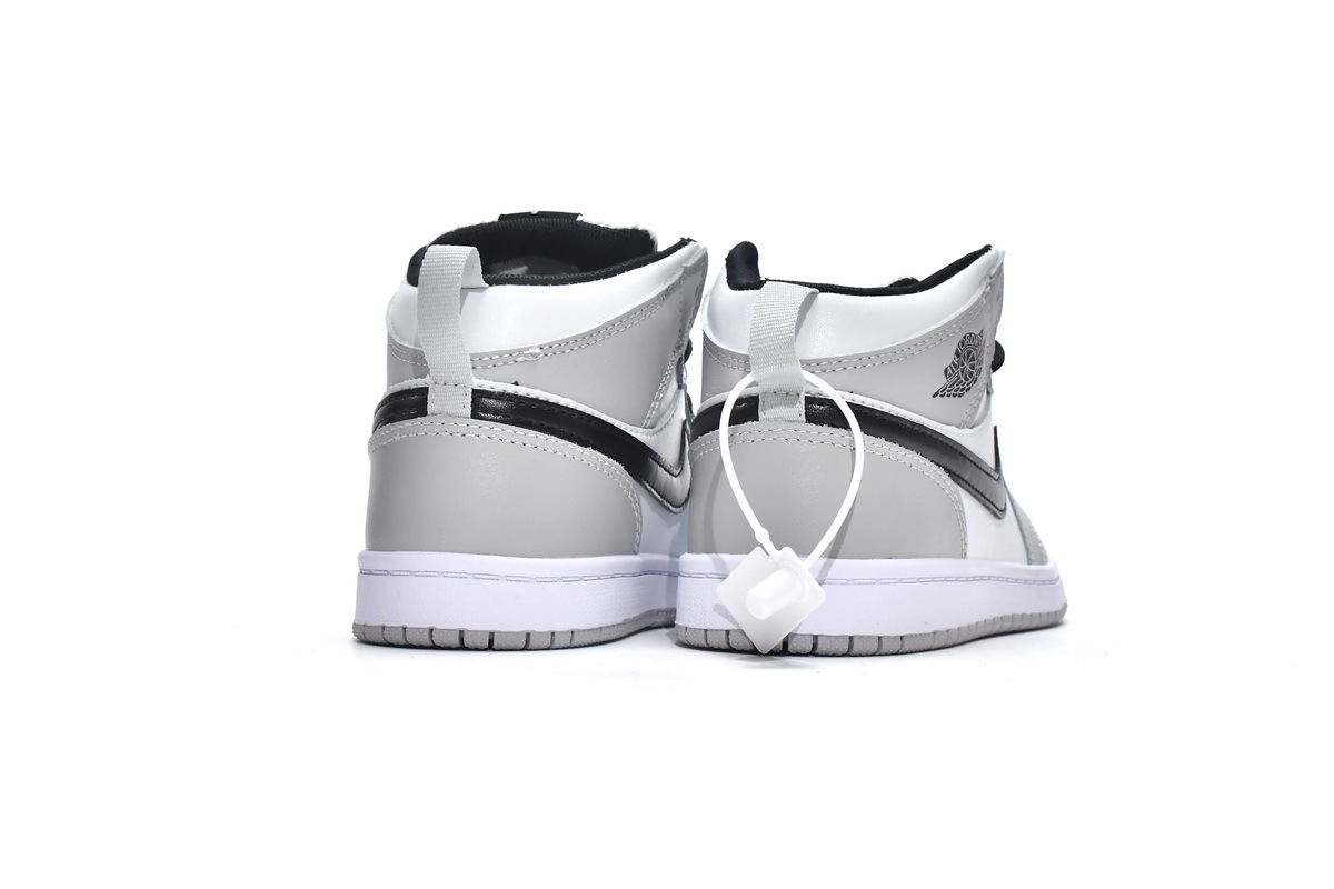  PK Kids Jordan 1 Mid Light Smoke Grey (TD), 640735-092
