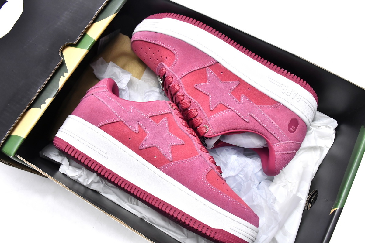  PK Bape Sk8 Sta Low Pink Suede, 1H70-191-004