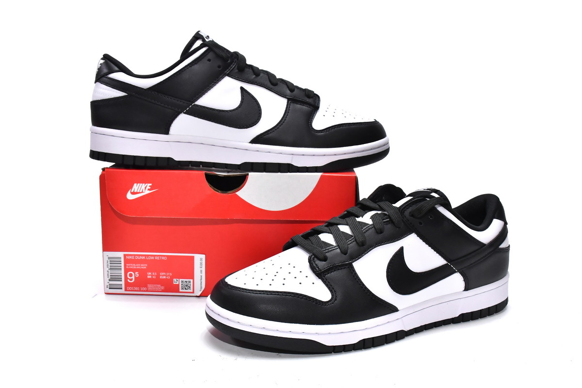  Perfectkicks SB Dunk Low Retro White Black Panda (2021), DD1503-101