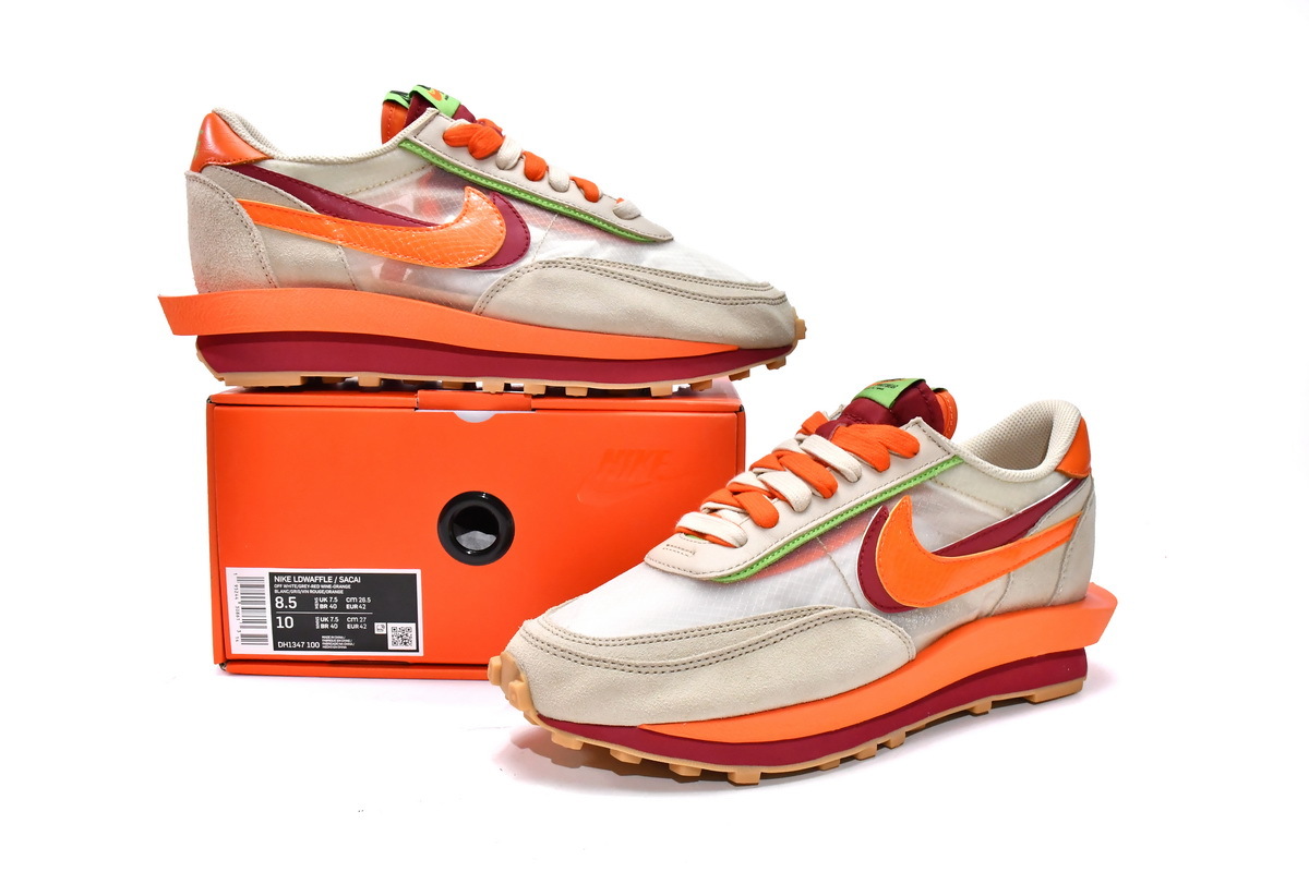  Perfectkicks LD Waffle sacai CLOT Kiss of Death Net Orange Blaze,DH1347-100