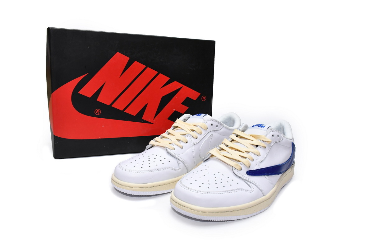  Perfectkicks Travis Scott x Air Jordan 1 Low White Blue, DM6839-186 
