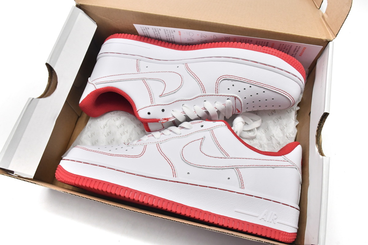  GET Air Force 1 Low Contrast Stitch Red, CV1724-100 