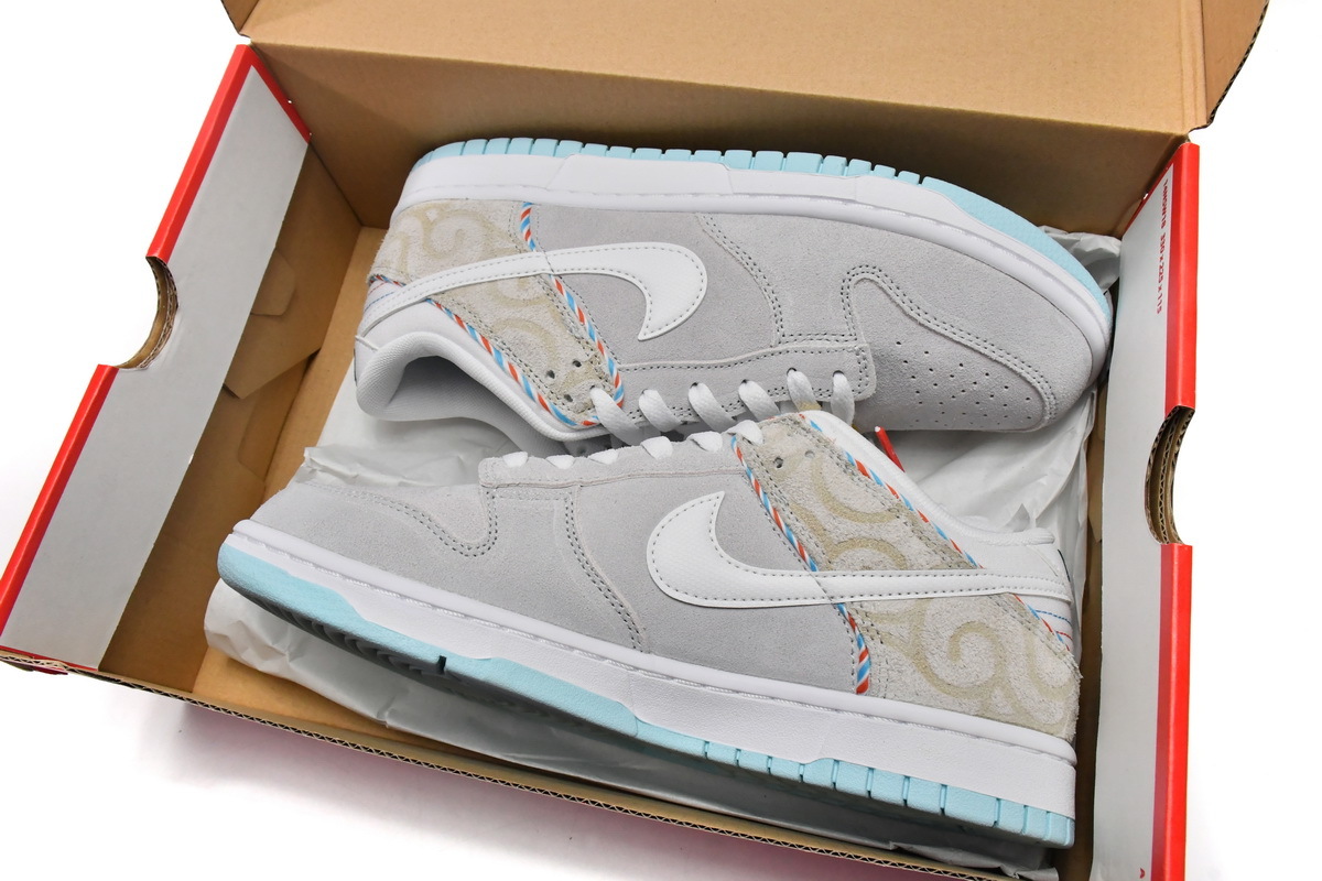  Perfectkicks Dunk Low Barber Shop - Grey, DH7614-500 