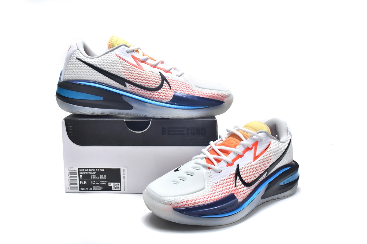 Perfectkicks Air Zoom G.T. Cut White Black Laser Blue, CZ0175-101 
