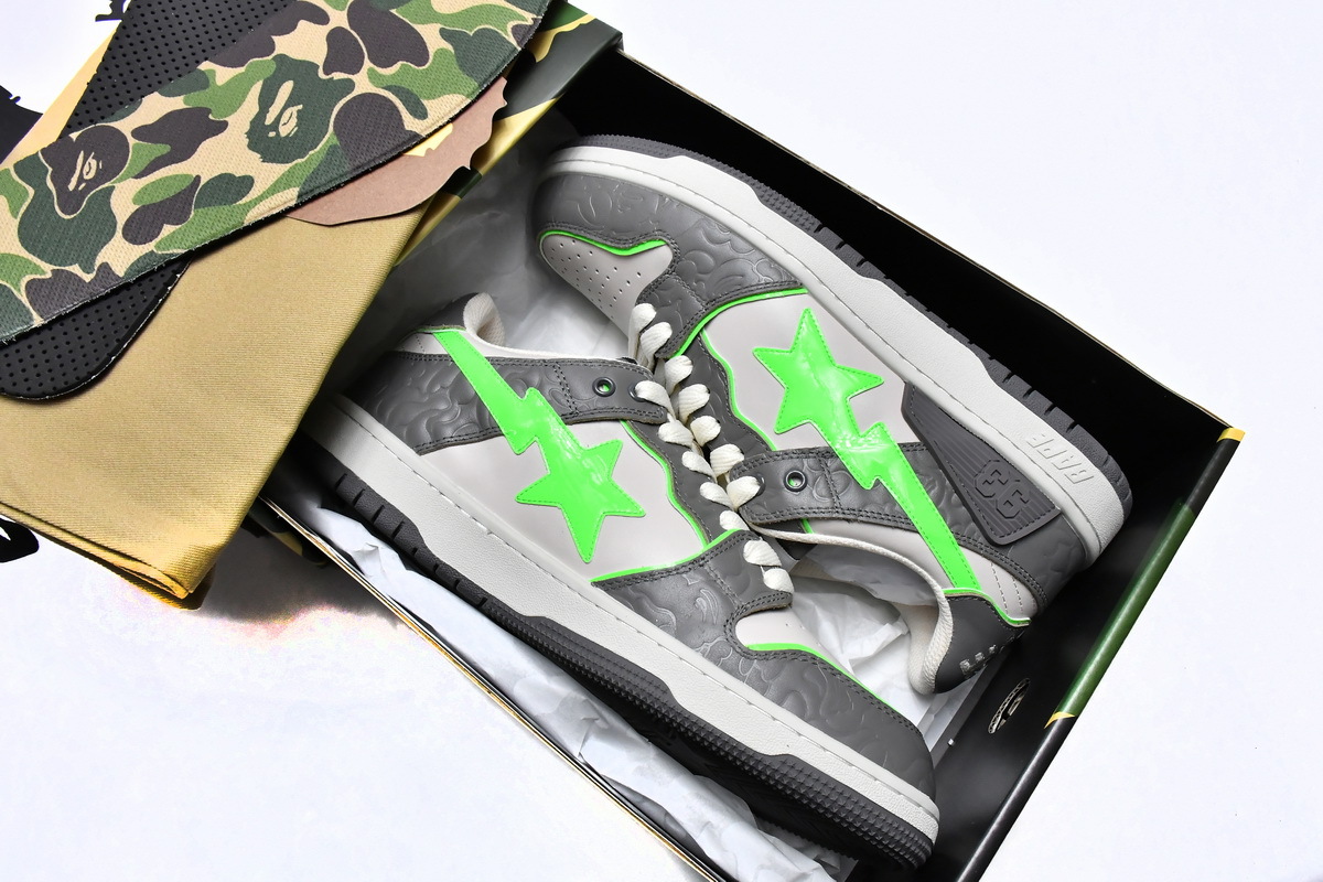  PK Bape Sk8 Sta Low Grey Green, 1G70-109-0021