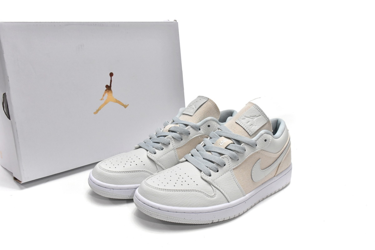  GET Jordan 1 Low Se Canvas Iris Whisper Sail (W), DQ4151-500