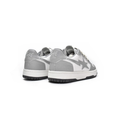  Perfectkicks A Bathing Ape Bape Sk8 Sta Light Grey Cream, 001FWG701033X 02