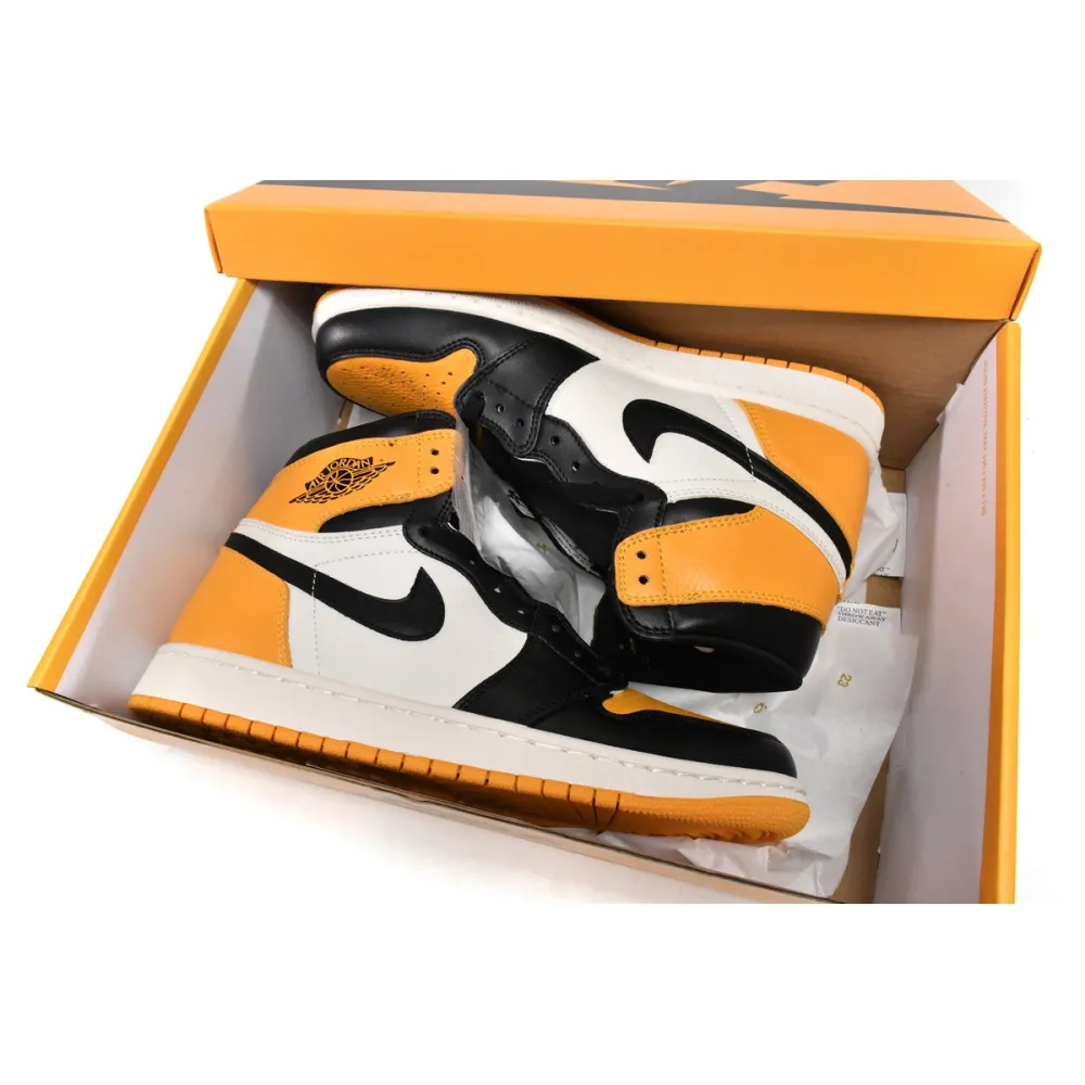 GET  Air Jordan 1 High OG Yellow Toe Taxi,555088-711