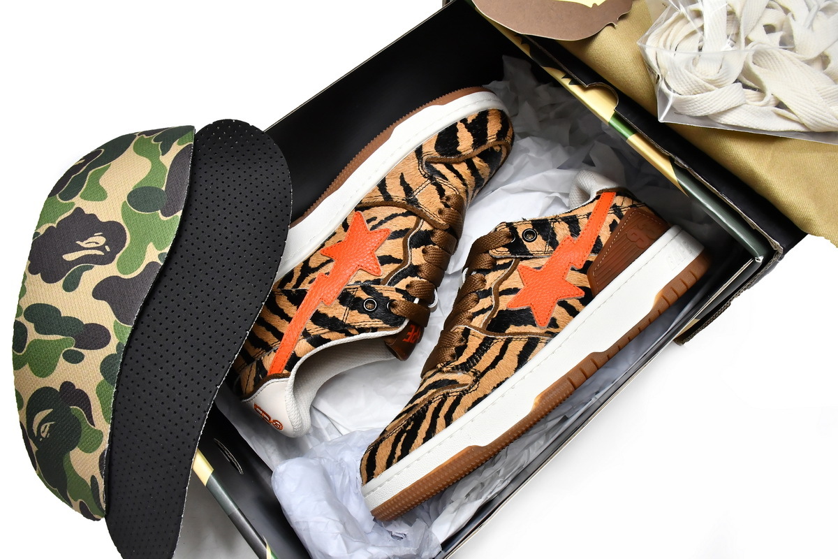  Perfectkicks A Bathing Ape Bape SK8 Sta Low Tiger, 1I20-191-004