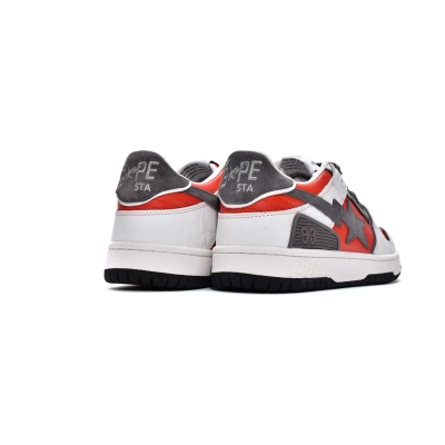  Perfectkicks A Bathing Ape Bape SK8 Sta White Red, 1G70-109-0020 02