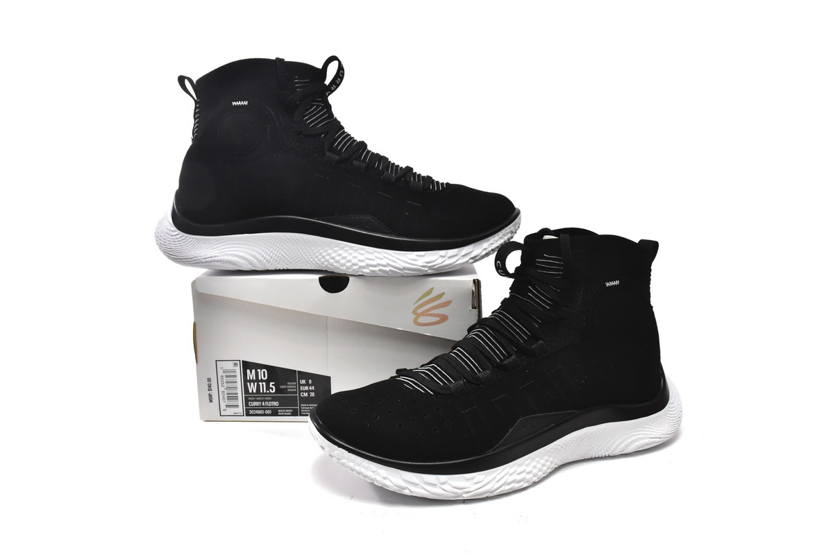  GET Under Armour Curry 4 Black White,3024861-001