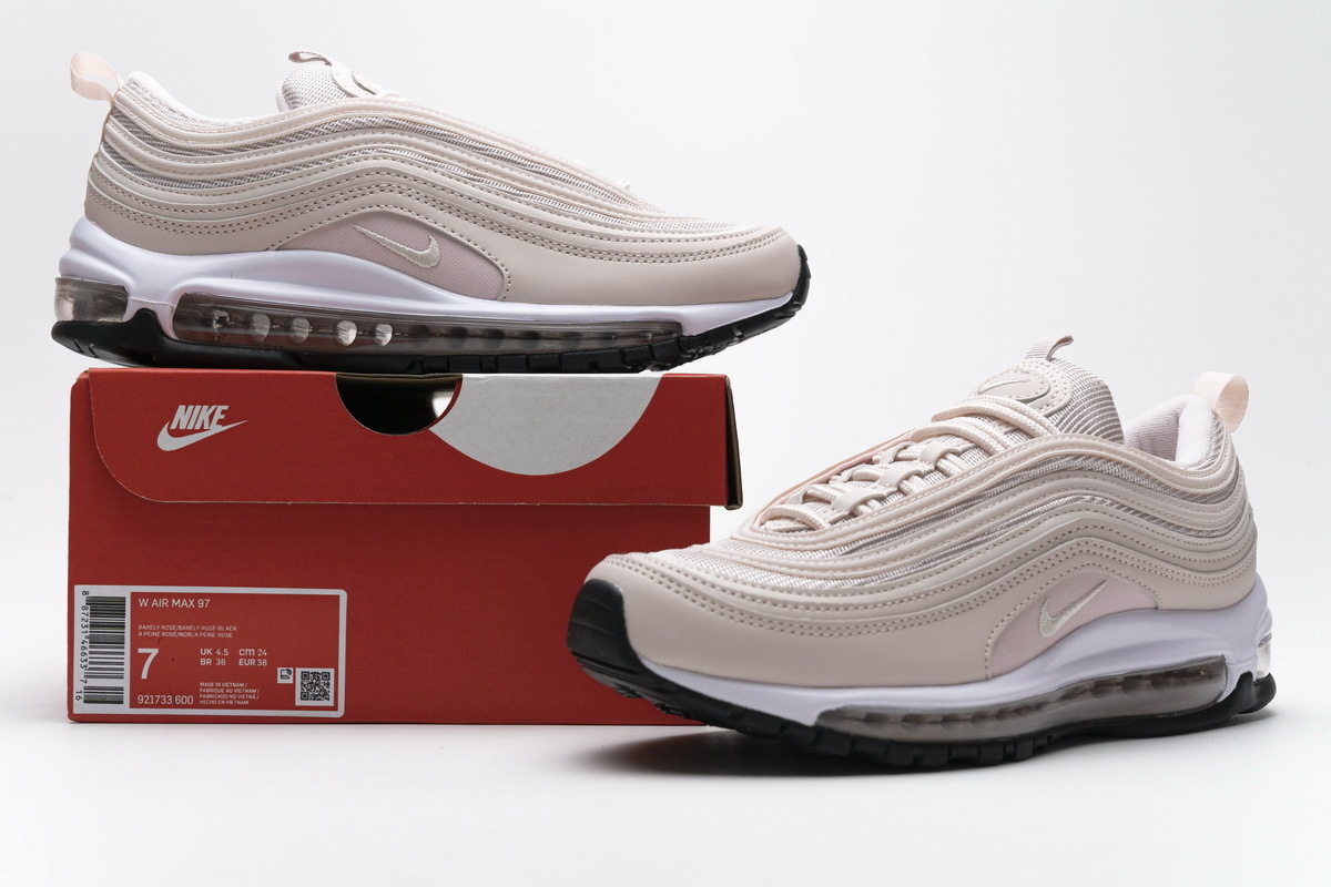  GET Air Max 97 Barely Rose Black Sole,921733-600