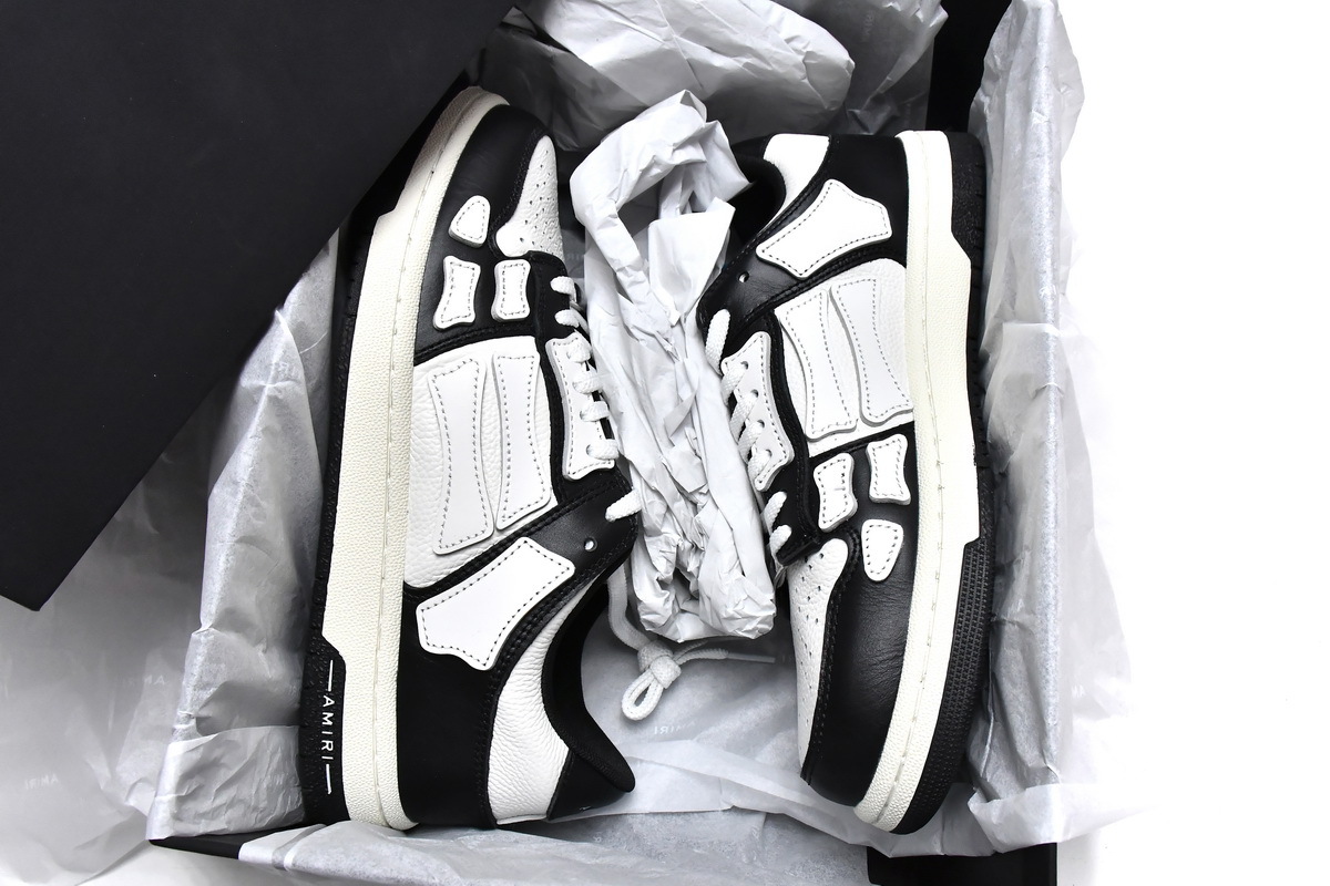  Perfectkicks AMIRI Skel Top Low White Black,MFS003-004 