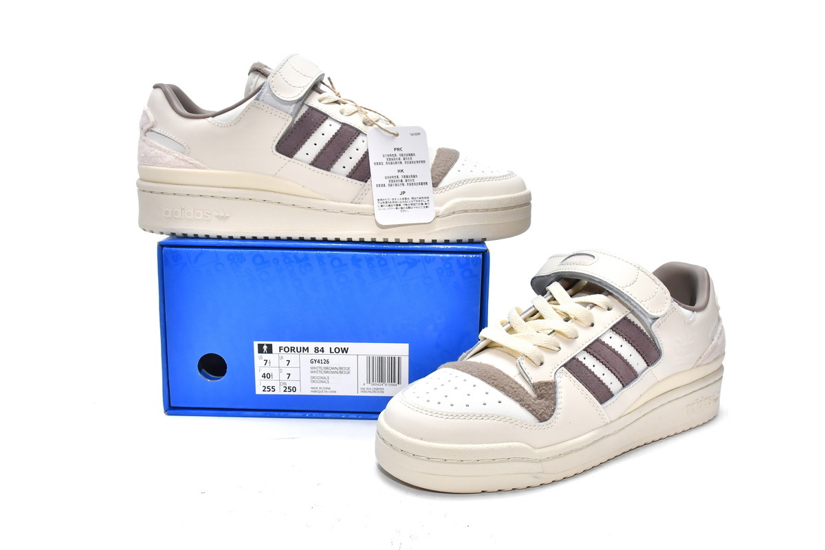  GET Originals Forum 84 Low Fleece White Brown,GY4126  