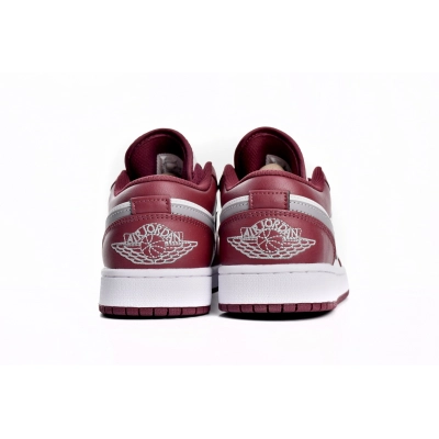  GET Jordan 1 Low White Bordeaux, 553558-615 02