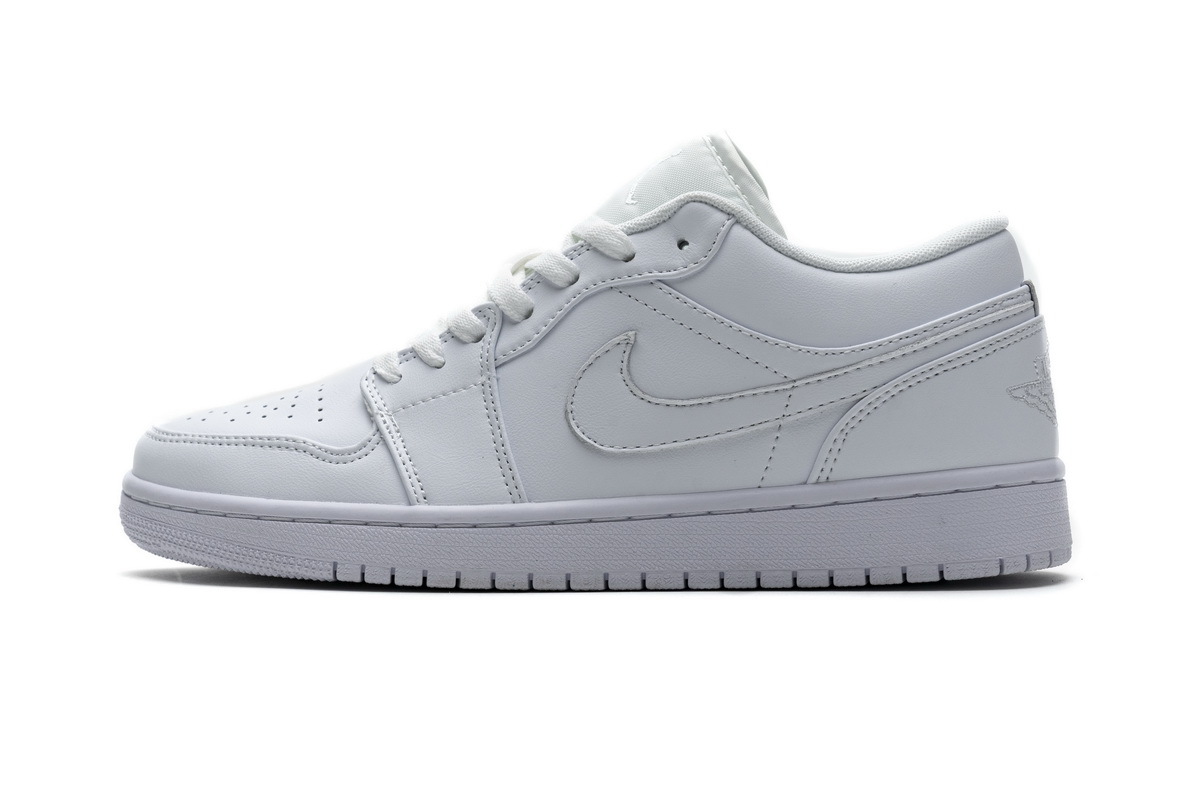  GET Jordan 1 Low White Pure Platnium,553558-130